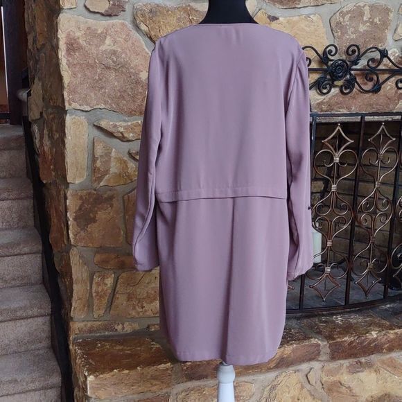 Bar III Mauve Open Front Lightweight Duster Jacket Sz L - Picture 5 of 14